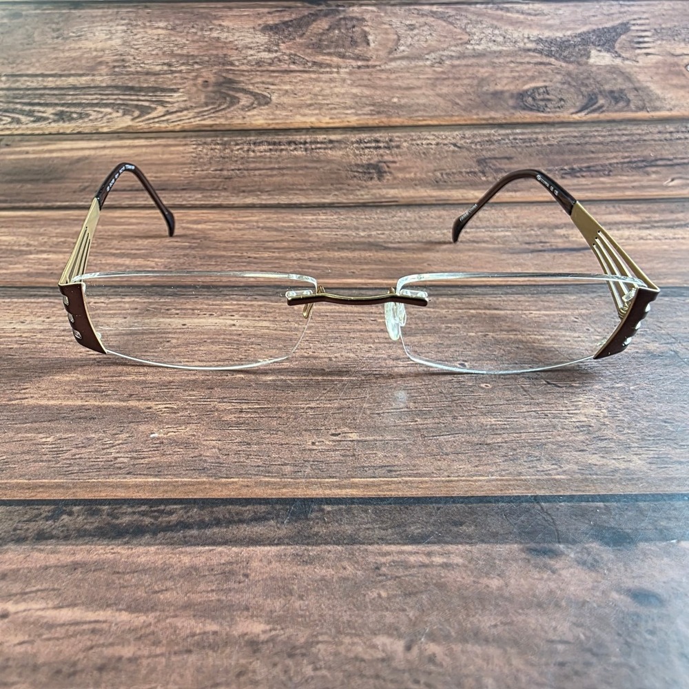 Stepper Women's Rimless Brown Titanium Eyeglasses 54-16 135mm
